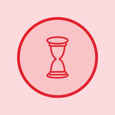 kum saati web simgesi, minimalist vektör çizim