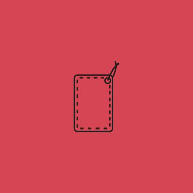 asmak etiketi düz simgesi, vektör çizim 