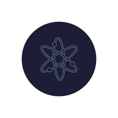 Moleküler bileşik düz simgesi, vektör, illüstrasyon