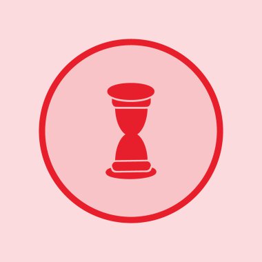 kum saati web simgesi, minimalist vektör çizim