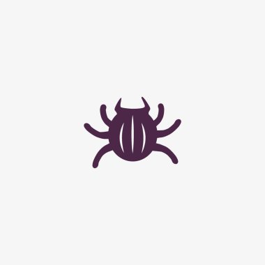 Böcek düz simgesini, vektör, illüstrasyon