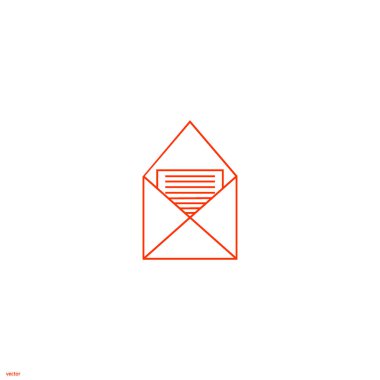 mektup zarfının minimalist vektör simgesi