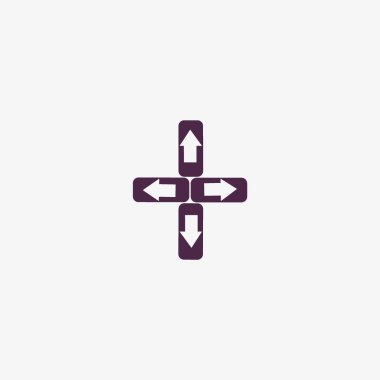 işaretçiler düz stil ikonu, vektör çizim 