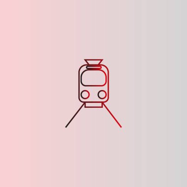 Basit tren simge vektör çizim