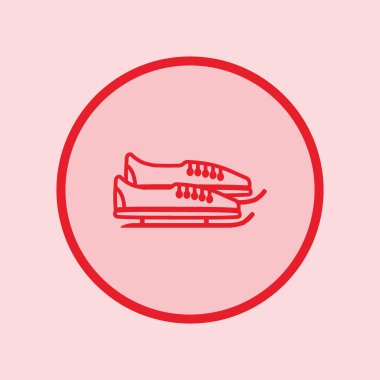 buz pateni düz simgesi, vektör çizim 