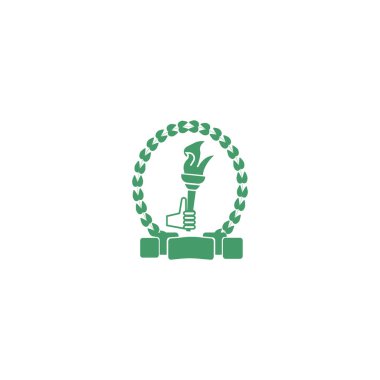 Olimpiyat meşalesinin logo, vektör, illüstrasyon, spor kavramı  