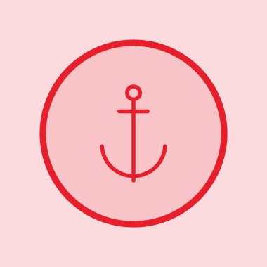 Çapa düzlüğü simgesi, vektör illüstrasyonu