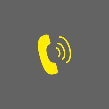 eski telefon düz simgesi, vektör, illüstrasyon 