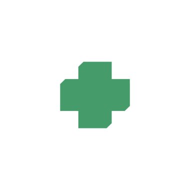 Tıbbi düz simgesi, vektör, illüstrasyon çapraz 