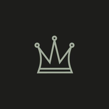 taç düz simgesi, vektör, illüstrasyon