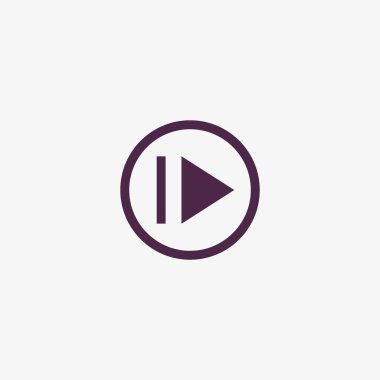 İleri medya adım düğmesinin, vektör, illüstrasyon