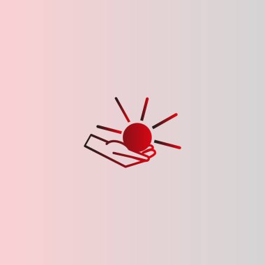 el düz simgesi, vektör çizim güneşte