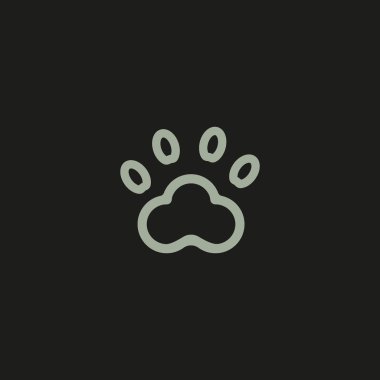 Hayvan ayak izi vektör çizim