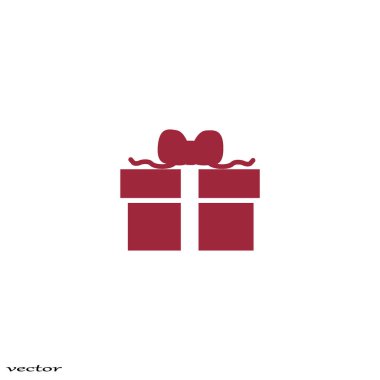 minimalisitc vektör simgesi hediye kutusu