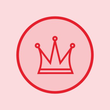 taç düz simgesi, vektör, illüstrasyon