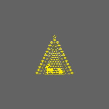 Noel reindeer Logo şablonu