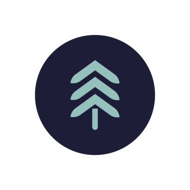 Noel köknar ağacı düz kutsal kişilerin resmi, vektör, illüstrasyon 