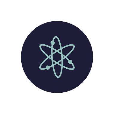 Moleküler bileşik düz simgesi, vektör, illüstrasyon