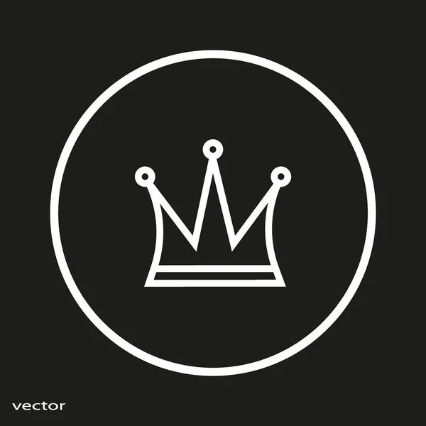 Crown Flat Ikonen Vektor Illustration — Stock vektor