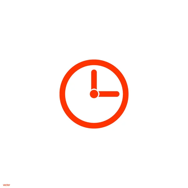 Horloge Vecteur Minimaliste Icône Web — Image vectorielle