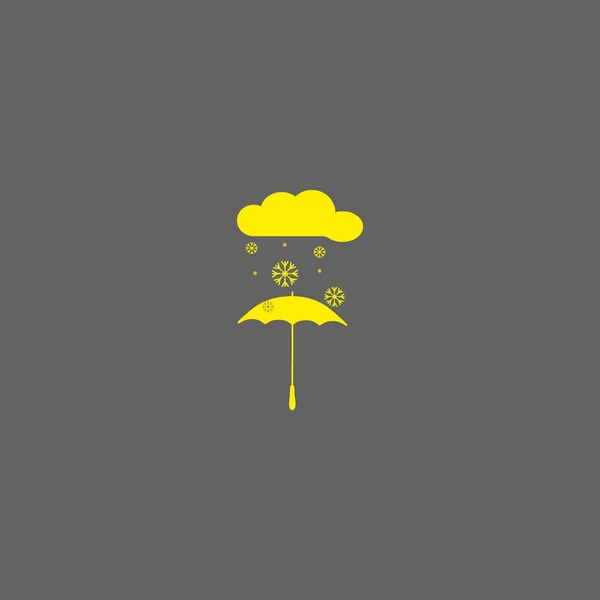 Icono Ilustración Vectorial Paraguas Precipitación — Archivo Imágenes Vectoriales