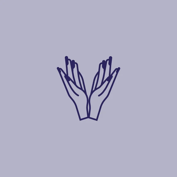 Hände Flaches Symbol Vektorillustration — Stockvektor