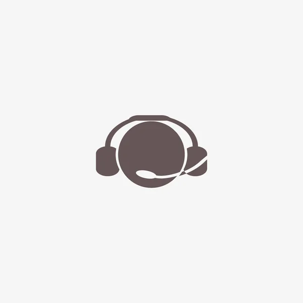 Auriculares Icono Plano Vector Ilustración — Archivo Imágenes Vectoriales