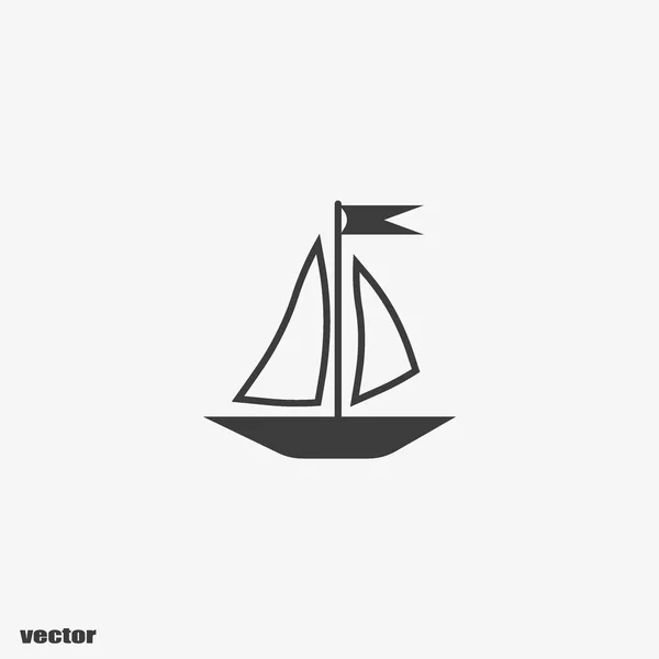 Boot Flaches Symbol Vektor Illustration — Stockvektor