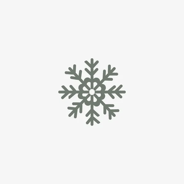 Illustration Minimaliste Flocon Neige Icône Vectorielle — Image vectorielle