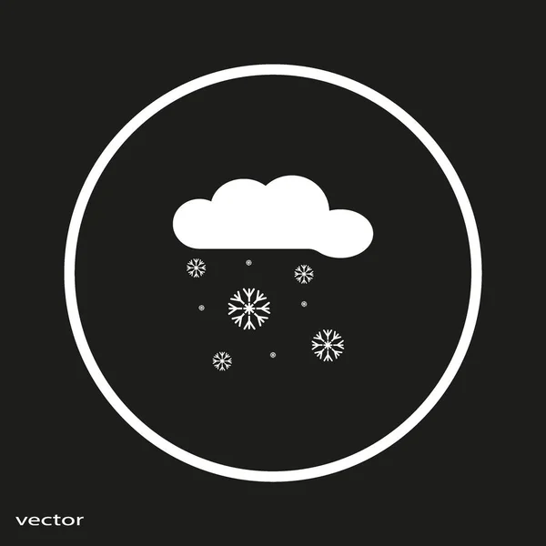 Иконка Снежного Облака Вектор Иллюстрация — стоковый вектор