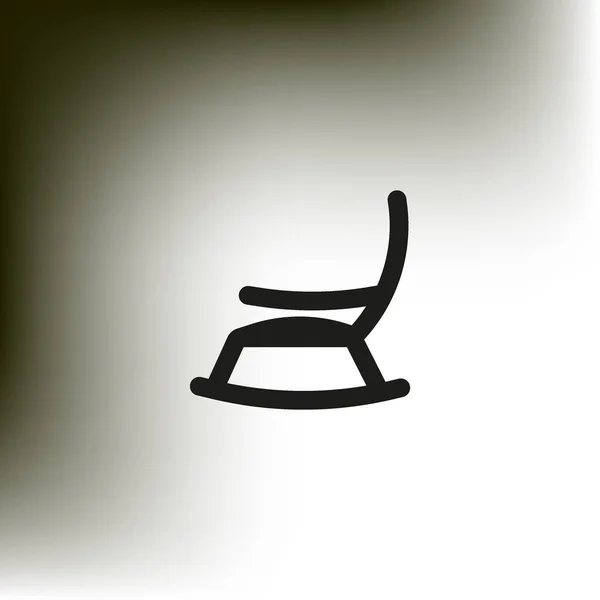 Cadeira Balanço Ícone Plano Vetor Ilustração —  Vetores de Stock