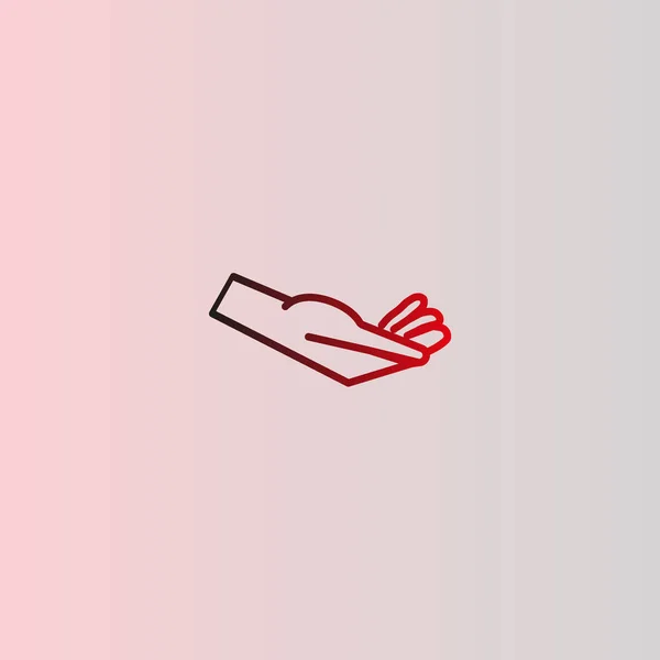 Vektor Ikon Illustration Mänsklig Hand — Stock vektor