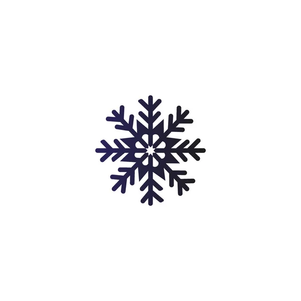 Ilustração Minimalista Floco Neve Ícone Vetorial — Vetor de Stock