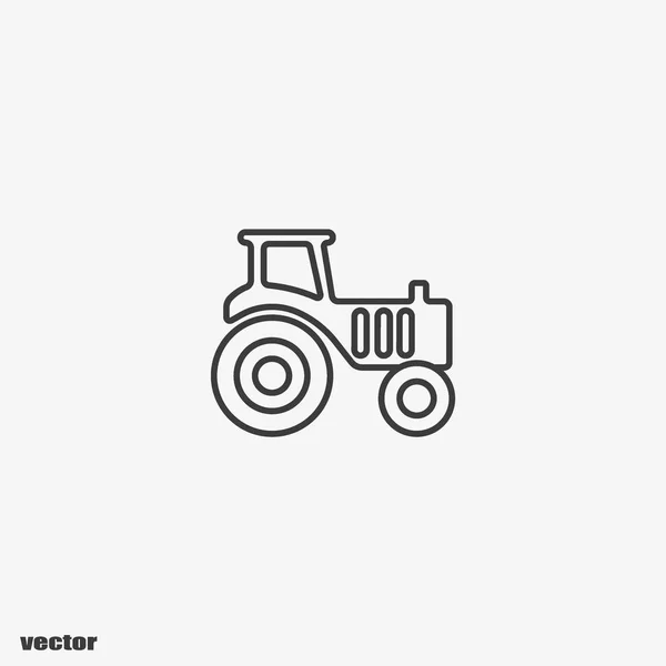 Tractor Platte Pictogram Vector Illustratie — Stockvector