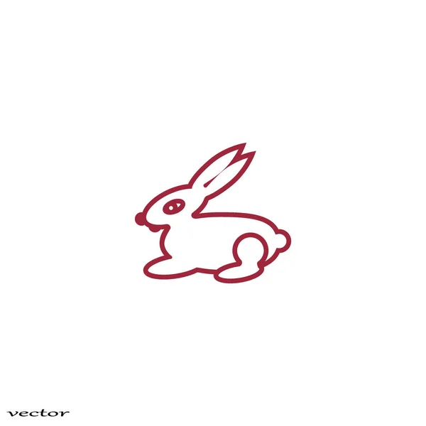 Bunny Płaskie Ikona Ilustracji Wektorowych — Wektor stockowy