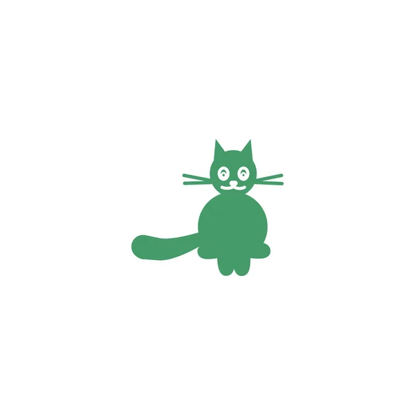 Minimalistický Vektorové Ikony Legrační Přátelské Kočky — Stockový vektor