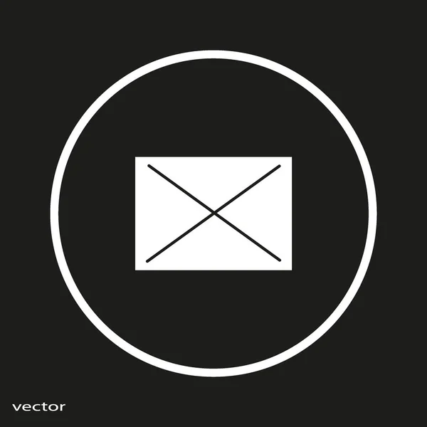 Ícone Vetor Minimalista Envelope Carta —  Vetores de Stock