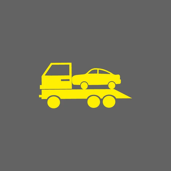 レッカー車 ベクトル図のミニマル アイコン — ストックベクタ