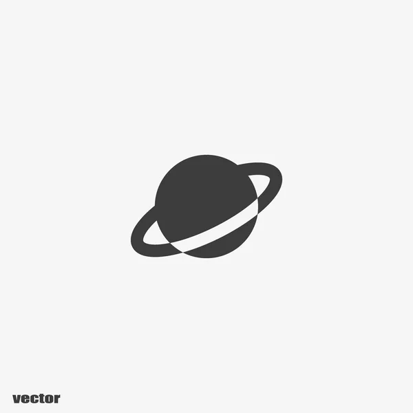 Saturn Planète Icône Plate Vecteur Illustration Concept Astrologie — Image vectorielle