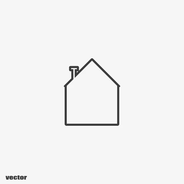 House Flat Icon Vector Illustration — Stock Vector