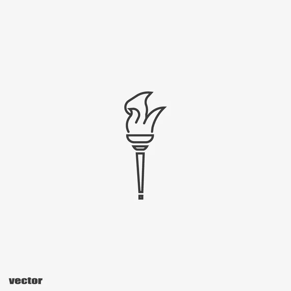 Logo Flamme Olympique Vecteur Illustration Concept Sportif — Image vectorielle