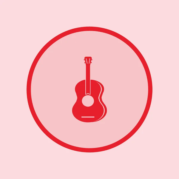 Ícone Web Guitarra Ilustração Vetorial — Vetor de Stock