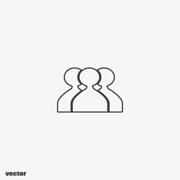 Trabalho Equipe Ícone Plano Ilustração Vetorial — Vetor de Stock