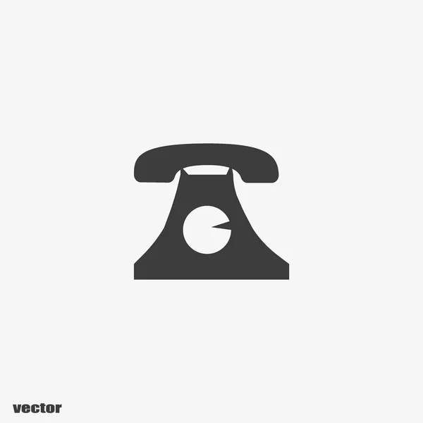 Vieux Téléphone Plat Icône Vecteur Illustration — Image vectorielle