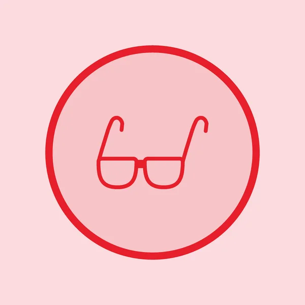 Eyeglasses Flat Icon Vector Illustration — Stock Vector