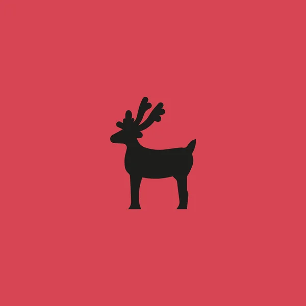 Christmas Reindeer Logo Template — Stock Vector