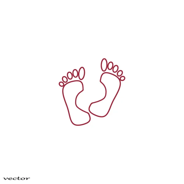 Human Footprints Vector Illustration — Stock Vector