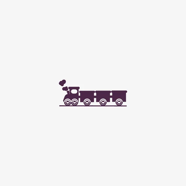 機関車フラット アイコン ベクトル イラスト — ストックベクタ