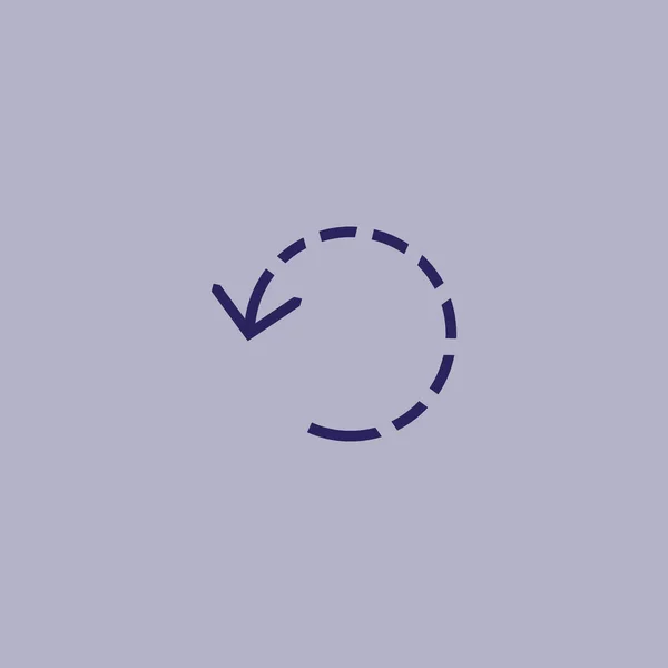 Restart Flat Icon Vector Illustration Media Button Concept — Stock Vector