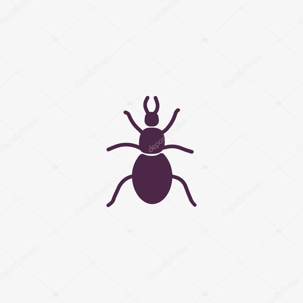 stag-beetle flat icon, vector, illustration